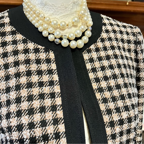 Kasper Women's Brown and White Checkered Blazer NWT Size 4 - Picture 3 of 11